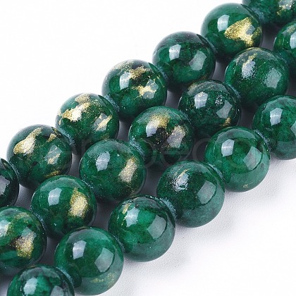 Natural Mashan Jade Beads Strands G-F670-A17-10mm-1