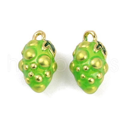 Brass Enamel Charms KK-L231-21G-05-1