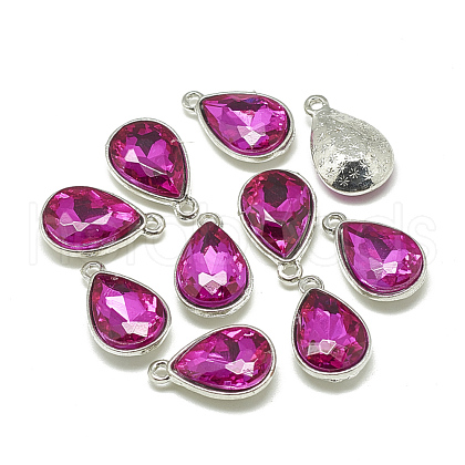 Alloy Glass Charms PALLOY-T028-7x10mm-09-1