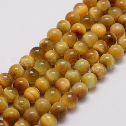 Natural Tiger Eye Bead Strands G-P230-08-E-10mm-1