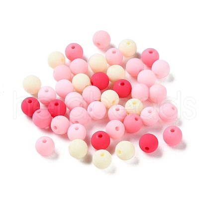 Rubberized Style Imitated Silicone Acrylic Beads X1-MACR-D029-01N-1
