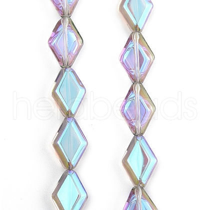 Electroplate Glass Beads Strands EGLA-B010-01A-HR02-1