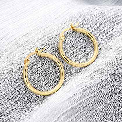 Brass Hoop Earrings for Women EJEW-I270-13A-G-1