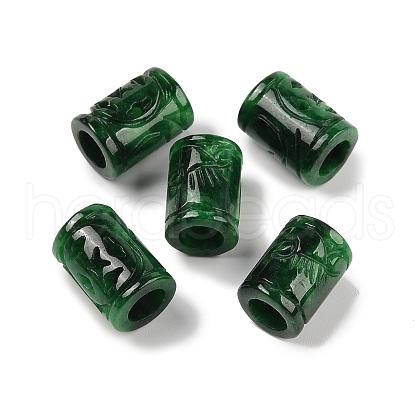Natural Myanmar Jade/Burmese Jade Carved European Beads G-E418-28-01-1