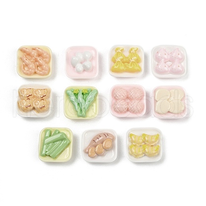 Opaque Resin Cabochons RESI-K043-09-1