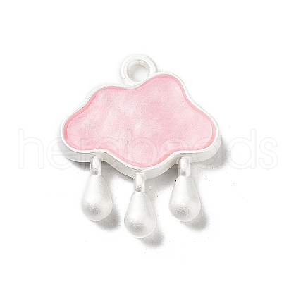 Baking Paint Zinc Alloy with Resin Pendant FIND-Z038-01B-1