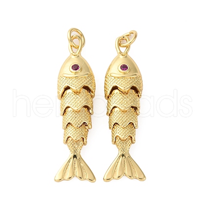Rack Plating Brass Micro Pave Cubic Zirconia Pendants KK-M309-38C-G-1