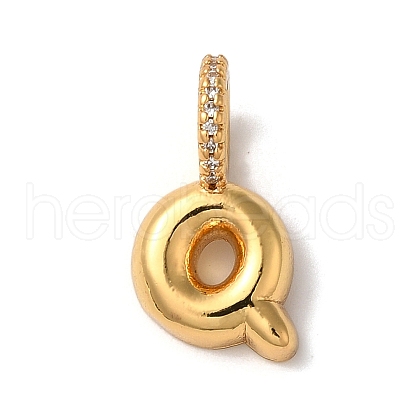 Brass Micro Pave Cubic Zirconia Pendants KK-K345-13Q-G-1