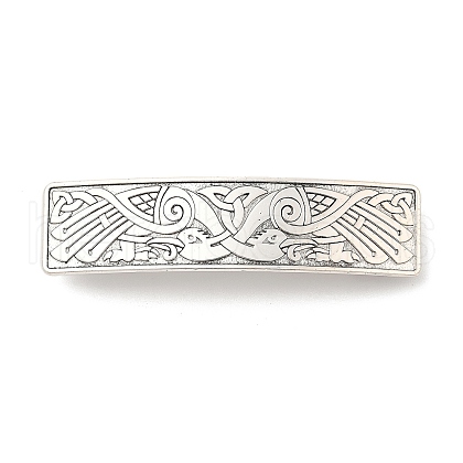 Viking Knot Alloy Retro Hair Barrettes AJEW-K048-06AS-1