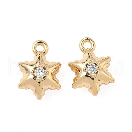 Brass Micro Pave Cubic Zirconia Pendants KK-S531-12G-E-1