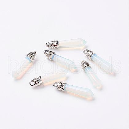 Opalite Pointed Pendants G-P309-07-1