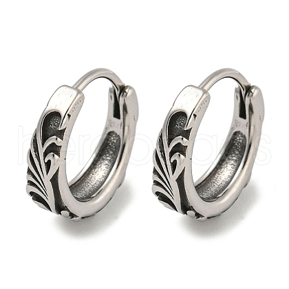 316 Surgical Stainless Steel Hoop Earrings EJEW-D096-23P-AS-1