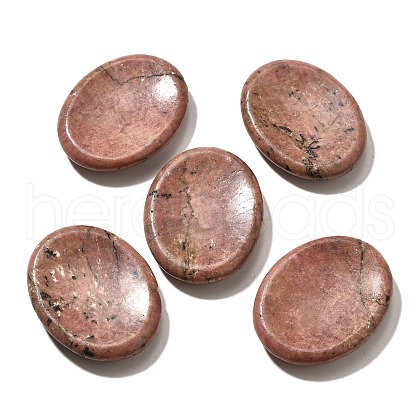 Mother's Day Gifts Natural Rhodonite Oval Worry Stones G-I359-10-1