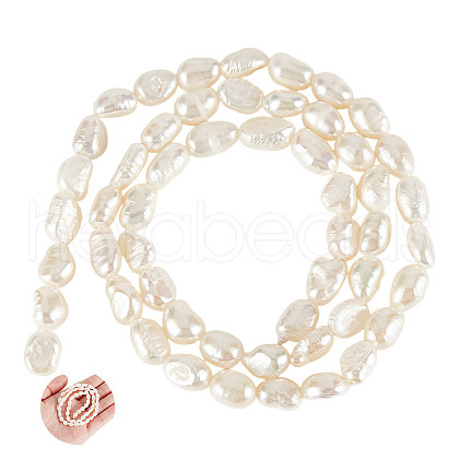 GOMAKERER 1 Strand Natural Cultured Freshwater Pearl Beads Strands PEAR-GO0001-25-1