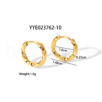 Simple and Elegant Stainless Steel Twist Hoop Earrings ZB0172-1-1