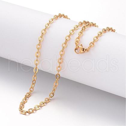 Ion Plating(IP) 304 Stainless Steel Necklace MAK-K004-09G-1