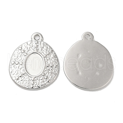 Non-Tarnish 304 Stainless Steel Pendant Cabochon Settings STAS-L020-025P-1
