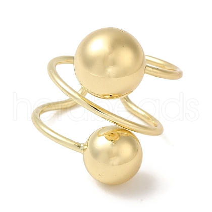 Brass Open Cuff Ring RJEW-Q778-50G-1