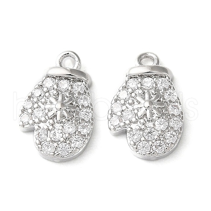 Brass Micro Pave Cubic Zirconia Charms KK-F862-06P-1