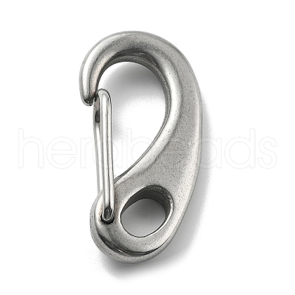 304 Stainless Steel Push Gate Snap Keychain Clasp Findings STAS-B082-04A-P-1