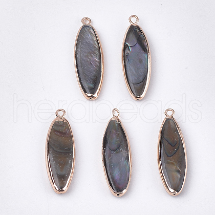 Electroplate Freshwater Shell Pendants SHEL-S274-88-1