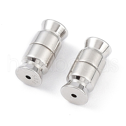 Anti-Tarnish Rhodium Plated 925 Sterling Silver Screw Clasps STER-K173-12P-1