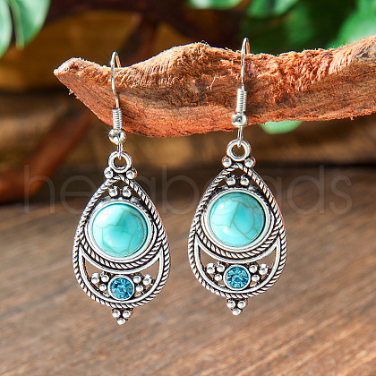 Bohemian Style Alloy Acrylic Dangle Earrings WG0B115-09-1