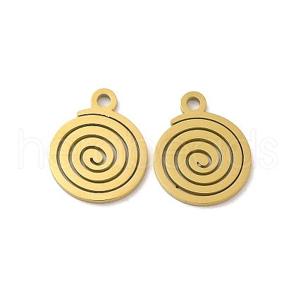 Ion Plating(IP) 304 Stainless Steel Charms STAS-J042-08G-1