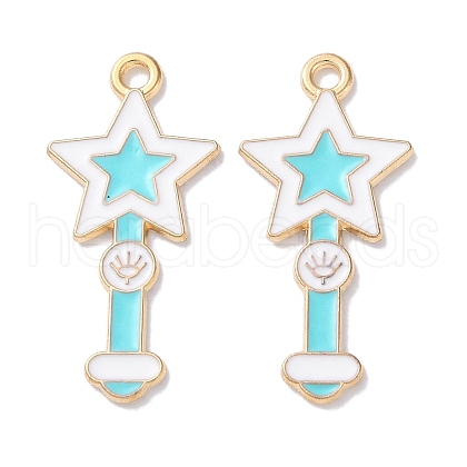 Alloy Enamel Pendants ENAM-O001-11A-G-1