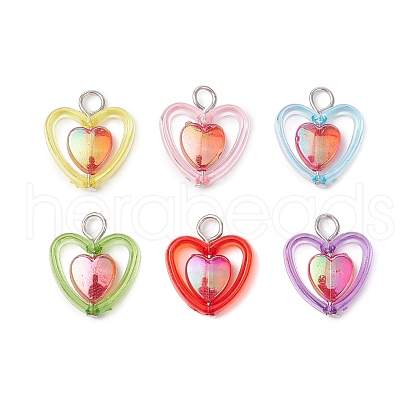 Transparent Acrylic Pendants PALLOY-JF03716-1