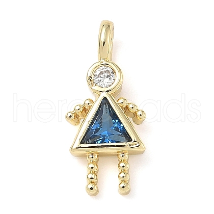 Brass Micro Pave Cubic Zirconia Pendants ZIRC-I356-17G-B08-1