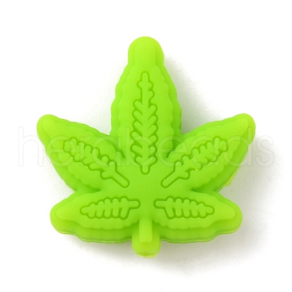 Maple Leaf Silicone Beads SIL-WH0010-18A-1