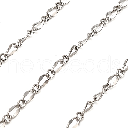 304 Stainless Steel Twisted Dapped Chains CHS-A016-29P-A-1