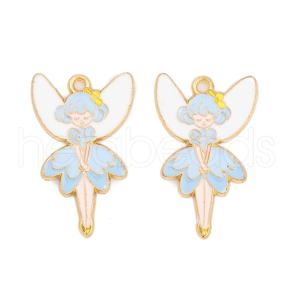 Rack Plating Alloy Enamel Pendants FIND-A040-08A-03G-1