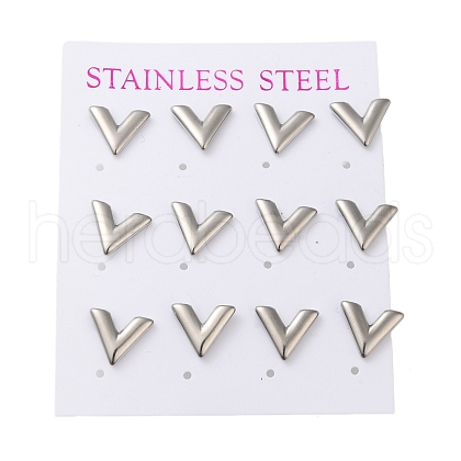 Non-Tarnish 304 Stainless Steel Stud Earring EJEW-C099-03P-1