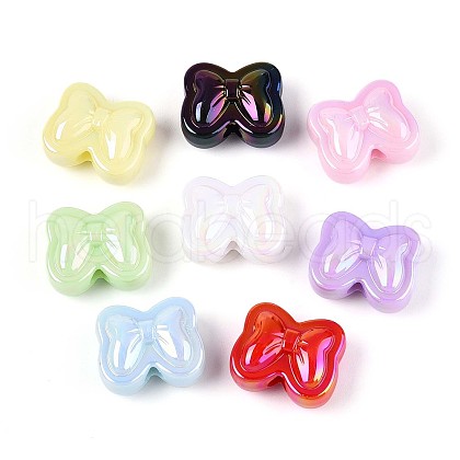 UV Plating Opaque Acrylic Beads OACR-T028-60-1