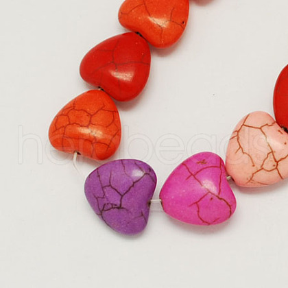 Synthetical Turquoise Beads Strands TURQ-S121-24x24mm-M-1