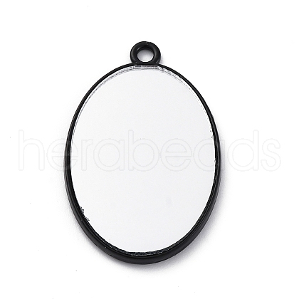 Glass Mirror Pendants FIND-Z073-02EB-03-1