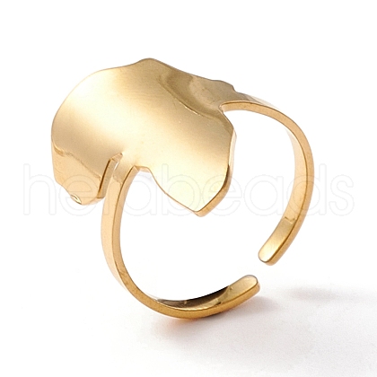 Map of Africa Cuff Ring RJEW-B035-05G-1