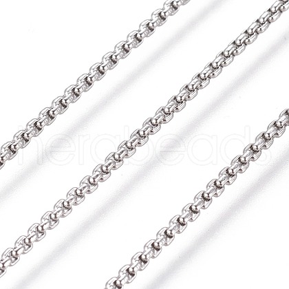 Tarnish Resistant 304 Stainless Steel Box Chains CHS-E018-02P-1