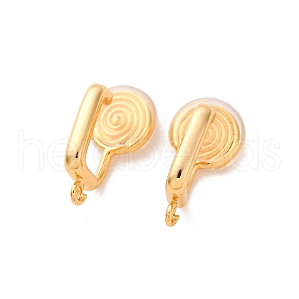 Brass Clip-on Earring Findings KK-K382-36G-1