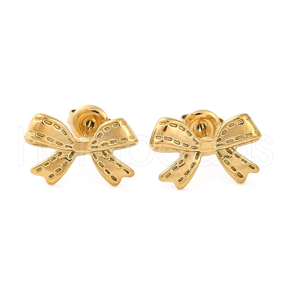 Ion Plating(IP) 304 Stainless Steel Stud Earrings EJEW-G395-05G-1
