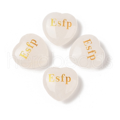 Natural Quartz Crystal Heart Engraving MBTI Figurines Statues for Home Office Desk Decorations X1-G-K353-05K-1