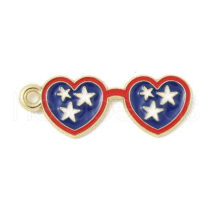 Independence Day Alloy Enamel Pandants FIND-M083-05F-G-1