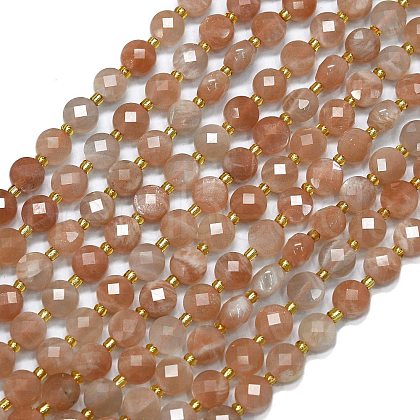 Natural Sunstone Beads Strands G-K389-B10-01-1