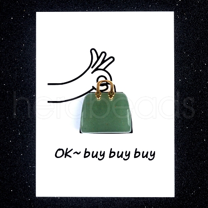 Natural Green Aventurine Handbag Display Decorations PW-WG140F5-05-1