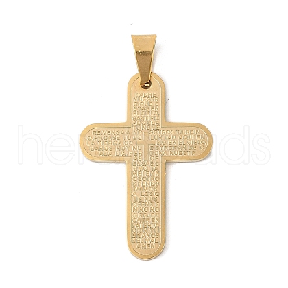 304 Stainless Steel Pendants STAS-U040-09G-1