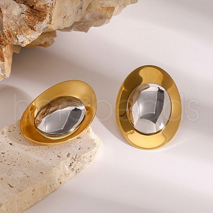 304 Stainless Steel Stud Earrings EJEW-C137-03GP-1