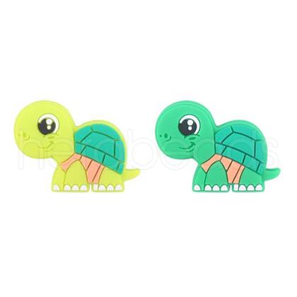 10Pcs 2 Colors Silicone Beads JX742A-1