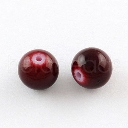 Painted Glass Beads Strands X-DGLA-S071-6mm-B30-1